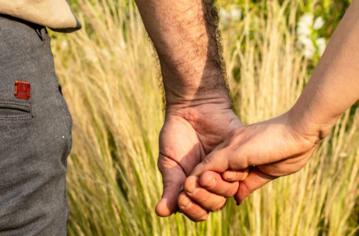 person holding hands