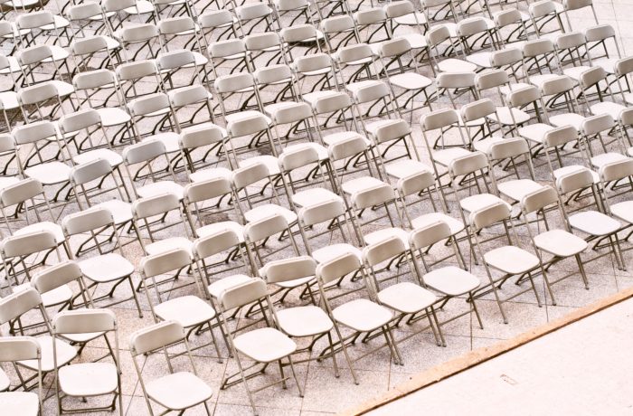 white folding chairs